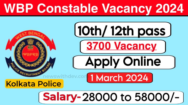 Kolkata Police Constable Recruitment 2024: Apply Now | Eligibility,3734 Vacancies, Salary